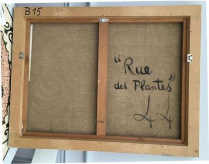 null Lucien COUTAUD (1904-1977) 
"Rue des plantes" 
Huile sur toile signée en bas...
