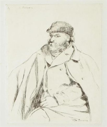 null Camille PISSARRO (1830-1903) 
" Paul Cézanne " 
Eau-forte signée dans la planche...