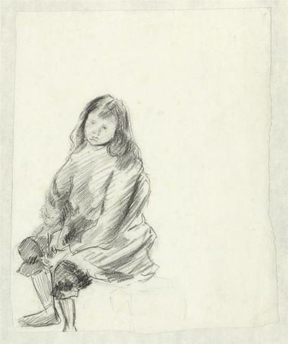 null Camille PISSARRO (1830-1903) 
"Portrait de Jeanne dite Minette (1865-1874),...