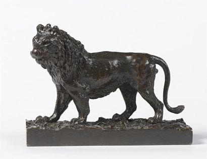 null Christophe FRATIN (1801-1864)
" Lion à l'affût "
Rare et belle épreuve en bronze...