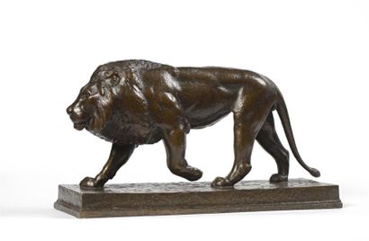 null Hermann GEIBEL (1889-1972)
"Grand Lion en marche"
Belle épreuve en bronze à...