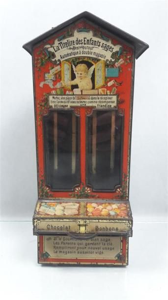null Rare Boite jouet non publicitaire "La tirelire des enfants sages" (1910), distributeur...