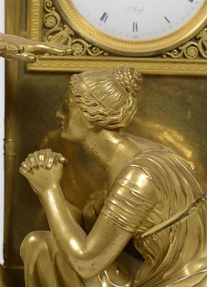 null Pierre-Philippe THOMIRE (1751-1843) 
"Oedipe et Antigone" 
Importante pendule,...