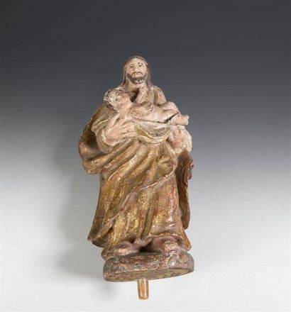 null SAINT JOSEPH et l'enfant Jésus en bois sculpté. XVIIIe. H. 18 cm
VENDU AU FRAIS...