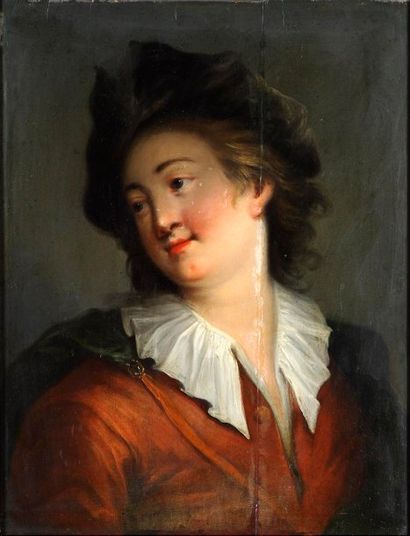 GRIMOU Alexis (Atelier de) (Argenteuil 1678 - Paris 1733) « Portrait d'un jeune comédien...