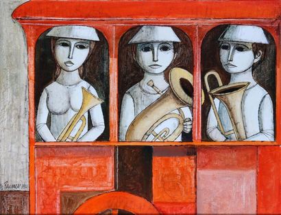 null Lucio RANUCCI (1925) 
« Band Wagon » Huile sur toile, signée en bas à gauche....