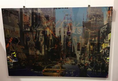 null Cédric BOUTEILLER (1970) 
« Time Square, 2011 » Technique mixte, 150 x 100 cm.

VENDU...