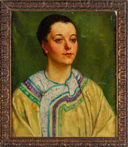 null Abel George WARSHAWSKY (1883-1962) "Portrait de femme" huile sur panneau, signée...