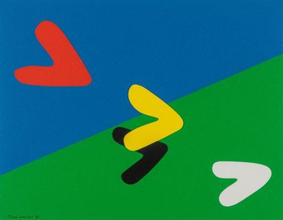null Jean LEGROS (1917-1981) "Abstraction" Collage signé en bas à gauche et daté...