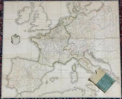 null P.A.F. TARDIEU "Carte des routes de Postes de l'Empire Français, du Royaume...