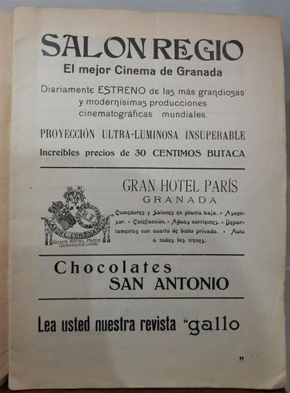 null GARCIA LORCA. 
Revista de Granada. Illustrée par Salvador Dali.
Editions Gallo,...