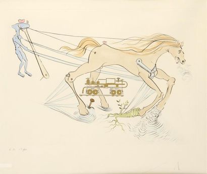 null Salvador DALI (1904-1989)
« Frein Hydraulique »
Lithographie signée en bas à...