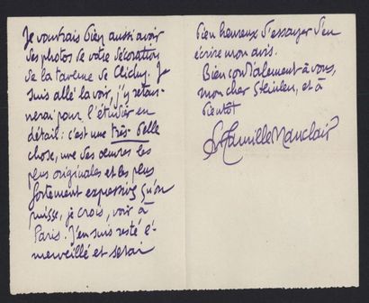 null MAUCLAIR Camille (1872-1945), poète et romancier.
Lettre autographe signée adressée...