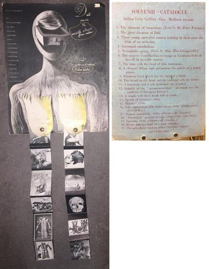 null [Salvador DALI] Souvenir - Catalogue.
New York, Julien Lévy Gallery, 1936. Carton...