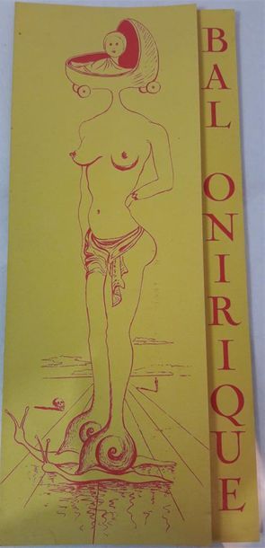 null [Salvador DALI]
Bal Onirique. Programme d'exposition. 
New York, 1935, in-8...