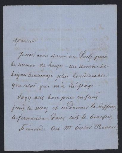 null DUMAS Alexandre (Villers-Cotterets 1802-1870), écrivain.
Lettre autographe signée,...