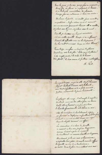 null ROLLINAT Maurice (Châteauroux 1846-1903), poète.
Manuscrit autographe signé...