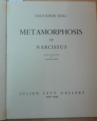 null Salvador DALI.
Metamorphosis of Narcissus.
New-York, 1937, in-4 broché, couverture...