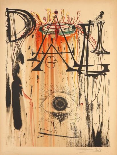 null Salvador DALI (1904-1989)
« L'OEil du Temps II » ou "l'Oeil"
Affiche lithographique...