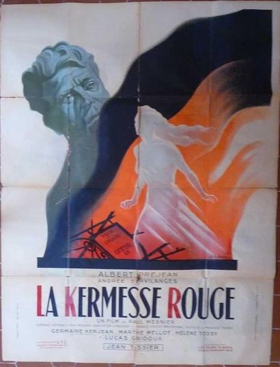 null LA KERMESSE ROUGE. 1946. Deux affiches par Lancy et Cerruti. Non entoilées,...