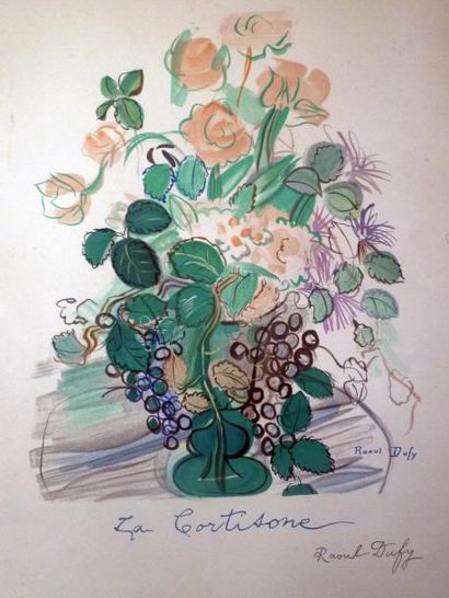Raoul DUFY (1877-1953) La cortisone
Lithographie, signée en bas à droite dans la...