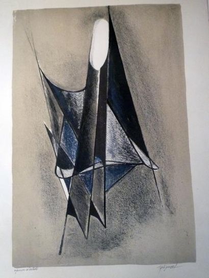 Jean SIGNOVERT (1919-1981) Composition
Lithographie, signée en bas à droite, justifiée...