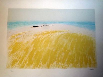 Pierre DOUTRELEAU (né en 1938) Horizon de mer
Lithographie, signée en bas à droite,...
