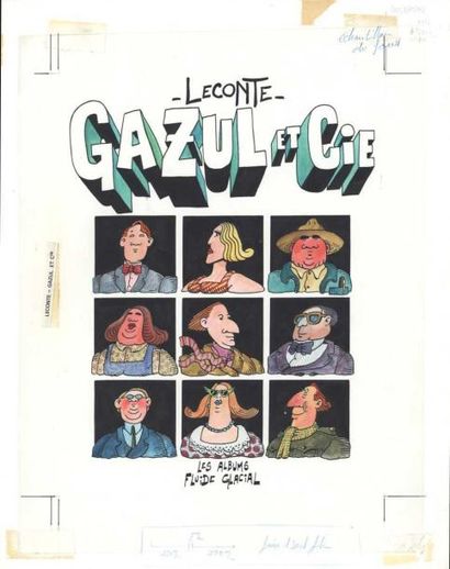 Patrice LECONTE "Gazul & Cie" Couverture. Album. 38,5 x 32,5 cm
