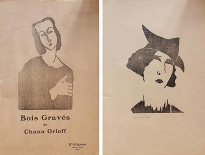 Chana ORLOFF (1888-1968) « Portraits », 11 bois gravés, signés en bas à gauche, titrés...