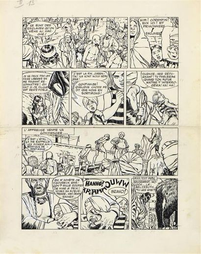 null Paul CUVELIER (1923_1978) "Corentin - Le poignard magique pl. 45" Planche à...