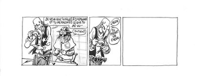 null F'MURRR "Robin des Pois à Sherwood" 6 dessins à l'encre, 1 calque et 3"strips"...
