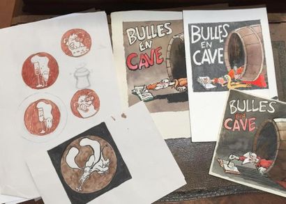 null F'MURRR
"Bulles en cave" 3 dessins, recherches etc...