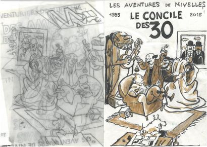 null F'MURRR. Projet pour le 30e anniversaire des "Amis de Hergé"Brouillon d'etude...