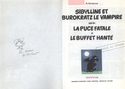 null Raymond MACHEROT "Sibylline et Burokratz le vampire" Dupuis, 1982. Dédicace...