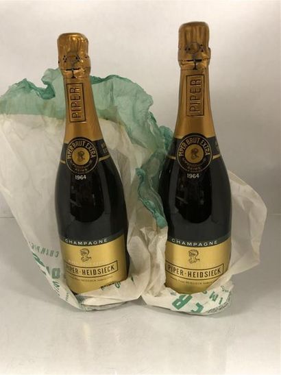 null 2 Bouteilles Champagne PIPER HEIDSIECK brut extra 1964