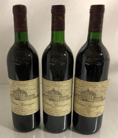 null 3 Bouteilles Château BARREYRES HAUT MEDOC 1990