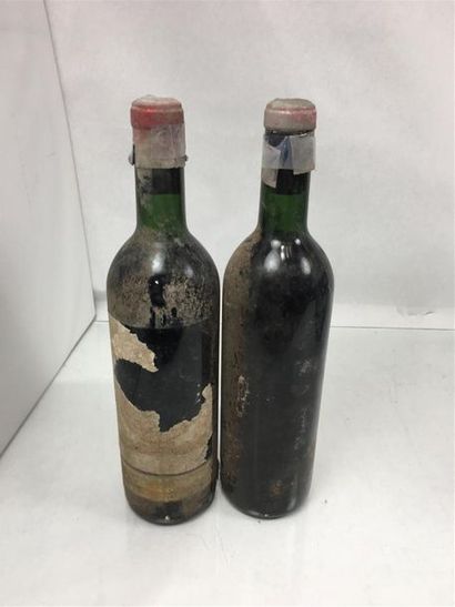 null 2 bouteilles Château PICHON BARON LONGUEVILLE PAUILLAC 1959 ( étiquette découpée...
