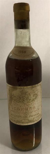 null 1 bouteille, Bordeaux, Chateau Cérons, Delperier frères, 1959, basse épaule