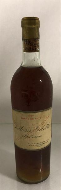 null 1 bouteille, Sauternes, Chateau Gilette, crème de tête, 1937