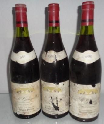 null 3 bouteilles de Nuits Saint Georges, Les thoreys, 1986
