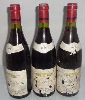null 3 bouteilles de Morey Saint Denis, Richard Guerin, 1986