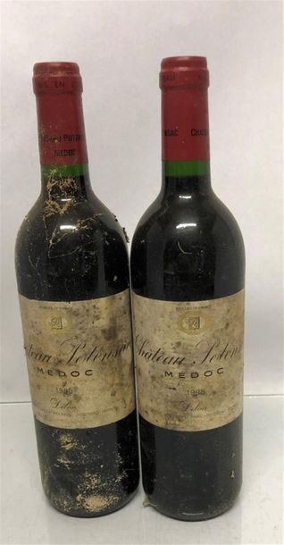 null 2 bouteilles Chateau Potensac, Médoc, 1998. Frais judiciaires 14,40%