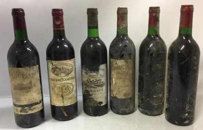null 6 bouteilles de vin: 1 Lilian Ladouys, Saint Estèphes 1993. 1 Camensac Haut...