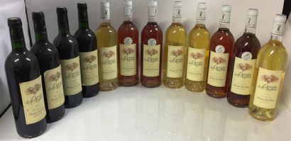 null 12 bouteilles Domaine de L'anglade, vin du Lavandou. 4 Rosés 2003, 4 blancs...