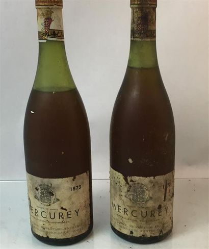 null 2 bouteilles de Mercurey, Vocarique, 1973, niveaux inégaux.