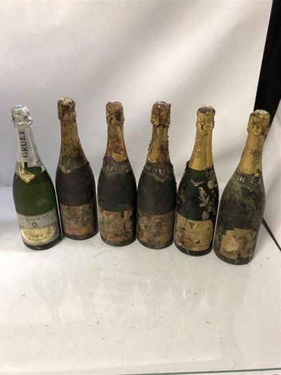 null 5 bouteilles de champagne Marie Stuart, 1 bouteille champagne Gruet 1979