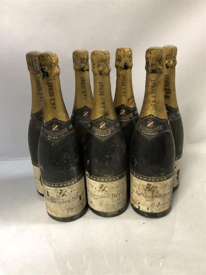 null 7 bouteilles de champagne Jacques Bérat boursault, brut