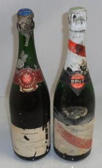 null 2 Bouteilles de Champage : CORDON Rouge brute et Louis ROEDERER brute ( vidange...