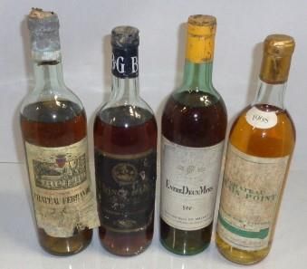 null 4 bouteilles : SAUTERNES PRINCE D'OR , 1 FERRAND 1972 (vidange ) et deux divers...