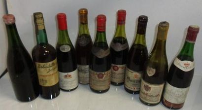 null 9 bouteilles : Beaune 1955 , Cave du Chapitre 1952 ? , 2 Gevrey Chambertin 1959...